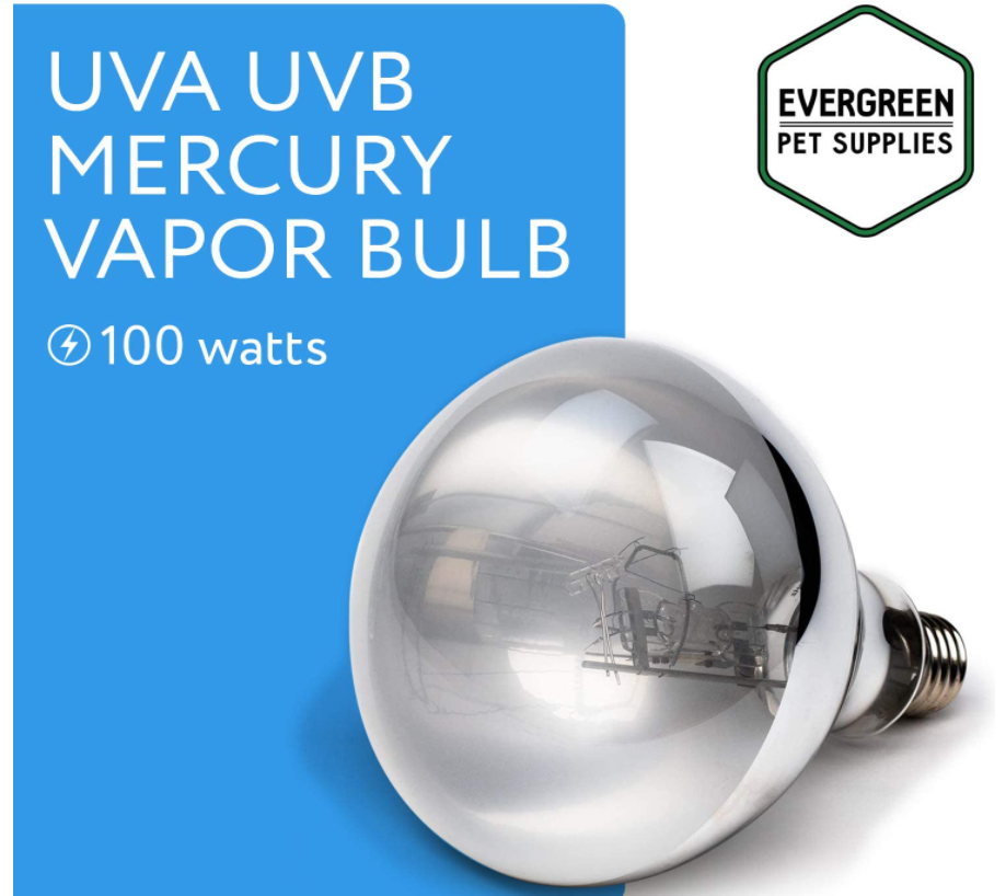 100 Watt UVA UVB Mercury Vapor Bulb