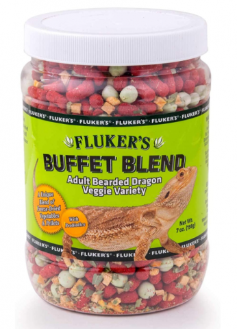 Flukers 76042 Buffet Blend Adult Bearded Dragon Veggie Variety Diet
